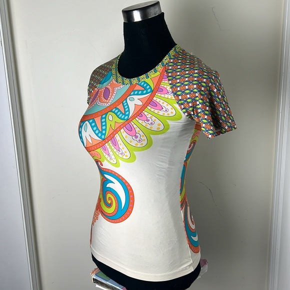 Trina Turk Boho Carnival Gaurd Swim Bikini Top Size XS - Picture 11 of 12